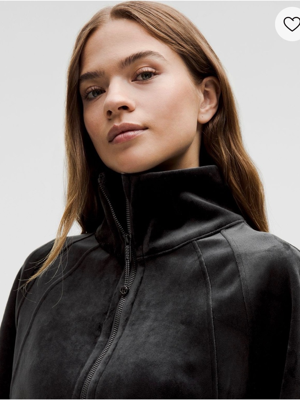 lululemon athletica Black Velvet Half-Zip Bomber Pullover
